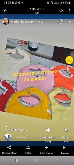 Babadores banana e babador tradicionais